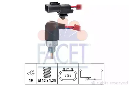 7.6176 FACET Выключатель, фара заднего хода