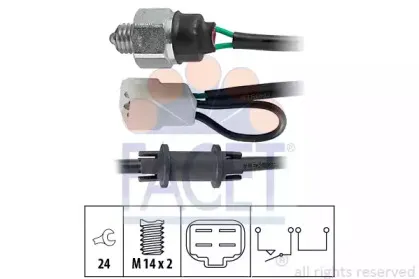 7.6229 FACET Выключатель, фара заднего хода