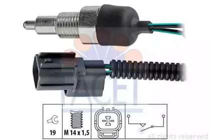 7.6247 FACET Выключатель, фара заднего хода