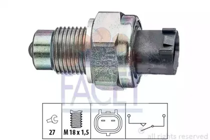 7.6295 FACET Выключатель, фара заднего хода