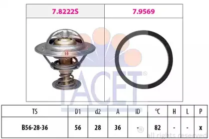 7.8222 FACET Термостат, охлаждающая жидкость