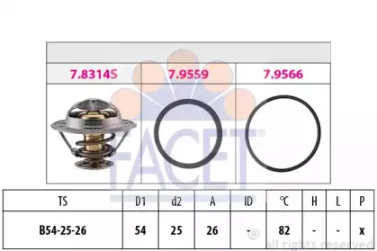 7.8314 FACET Термостат, охлаждающая жидкость