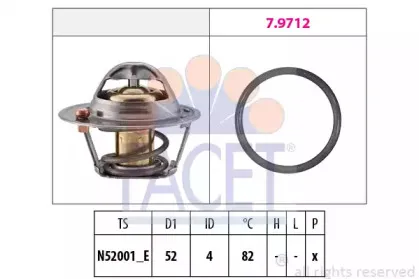 7.8725 FACET Термостат, охлаждающая жидкость
