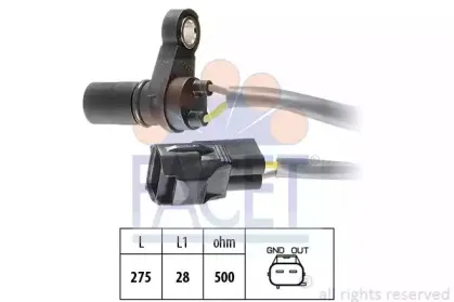 9.0374 FACET Датчик частоты вращения, автоматическая коробка передач