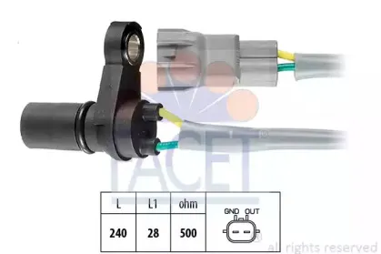 9.0375 FACET Датчик частоты вращения, автоматическая коробка передач