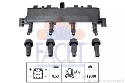 9.6303 FACET Катушка зажигания