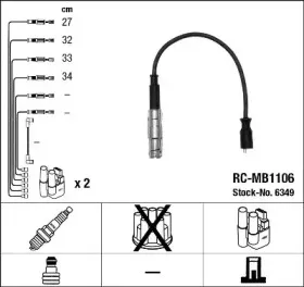 6349 NGK Комплект проводов зажигания