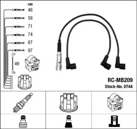 0744 NGK Комплект проводов зажигания