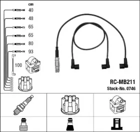 0746 NGK Комплект проводов зажигания