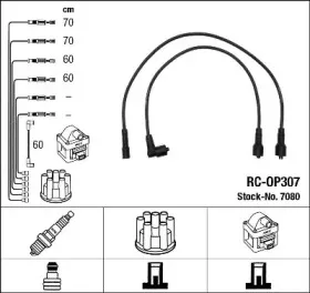 7080 NGK Комплект проводов зажигания
