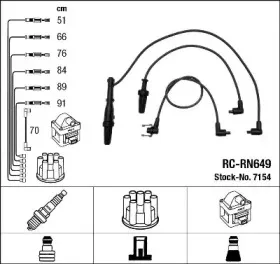 7154 NGK Комплект проводов зажигания