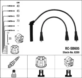 8200 NGK Комплект проводов зажигания
