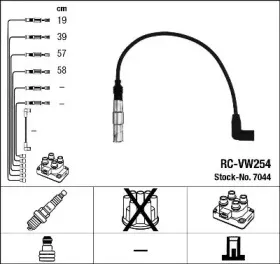 7044 NGK Комплект проводов зажигания