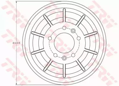DB4405 TRW Тормозной барабан