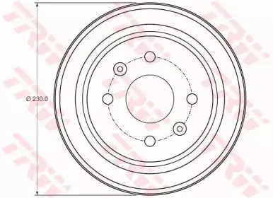 DB4442 TRW Тормозной барабан
