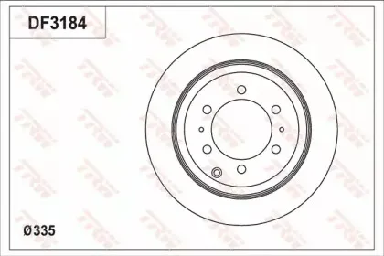 DF3184 TRW Тормозной диск