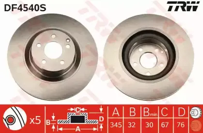 DF4540S TRW Тормозной диск