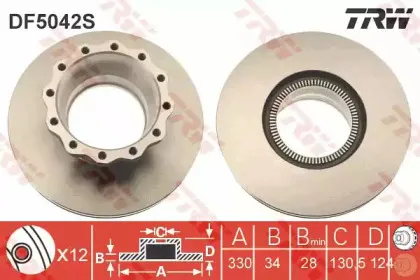 DF5042S TRW Тормозной диск
