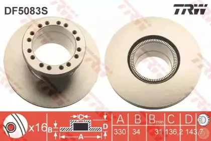 DF5083S TRW Тормозной диск