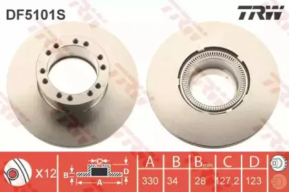 DF5101S TRW Тормозной диск