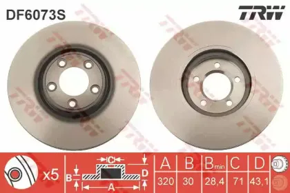 DF6073S TRW Тормозной диск