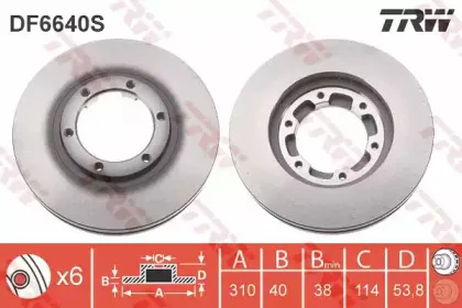 DF6640S TRW Тормозной диск