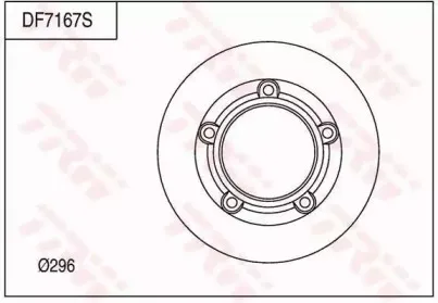 DF7167S TRW Тормозной диск