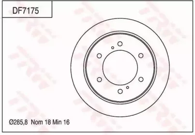 DF7175 TRW Тормозной диск