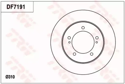 DF7191 TRW Тормозной диск
