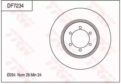 DF7234 TRW Тормозной диск