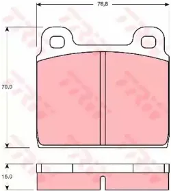 GDB100 TRW Комплект тормозных колодок, дисковый тормоз