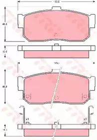 GDB1015 TRW Комплект тормозных колодок, дисковый тормоз
