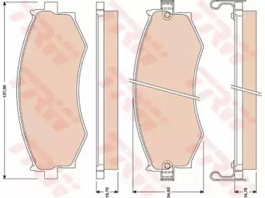 GDB1016 TRW Комплект тормозных колодок, дисковый тормоз