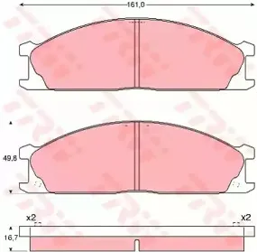 GDB1017 TRW Комплект тормозных колодок, дисковый тормоз