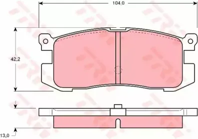 GDB1025 TRW Комплект тормозных колодок, дисковый тормоз