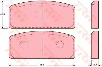 GDB109 TRW Комплект тормозных колодок, дисковый тормоз