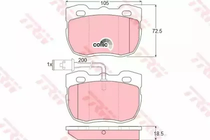 GDB1093 TRW Комплект тормозных колодок, дисковый тормоз