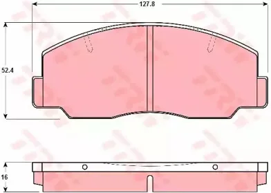 GDB1096 TRW Комплект тормозных колодок, дисковый тормоз