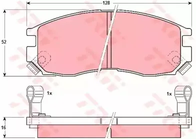 GDB1128 TRW Комплект тормозных колодок, дисковый тормоз