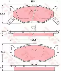 GDB1157 TRW Комплект тормозных колодок, дисковый тормоз