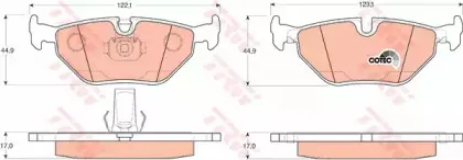 GDB1265 TRW Комплект тормозных колодок, дисковый тормоз