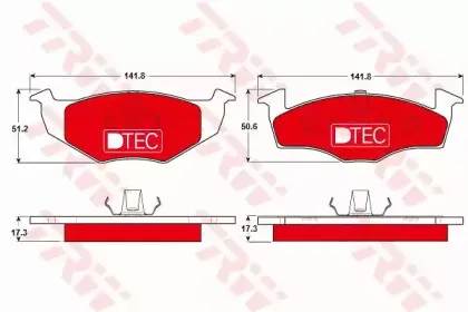 GDB1274DTE TRW Комплект тормозных колодок, дисковый тормоз