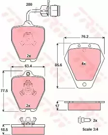 GDB1329 TRW Комплект тормозных колодок, дисковый тормоз