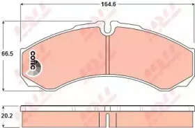 GDB1345 TRW Комплект тормозных колодок, дисковый тормоз