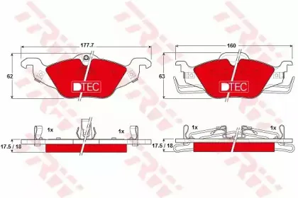 GDB1351DTE TRW Комплект тормозных колодок, дисковый тормоз