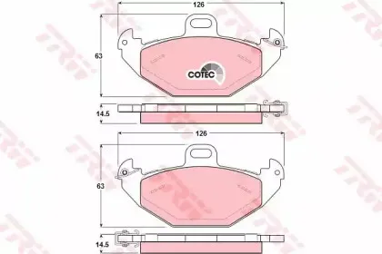 GDB1353 TRW Комплект тормозных колодок, дисковый тормоз