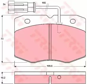 GDB1356 TRW Комплект тормозных колодок, дисковый тормоз
