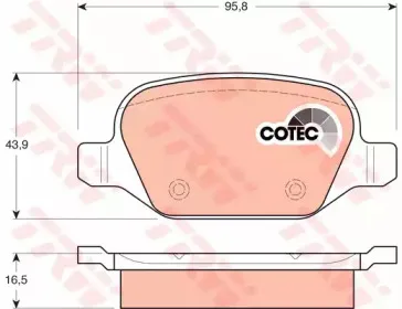 GDB1396 TRW Комплект тормозных колодок, дисковый тормоз