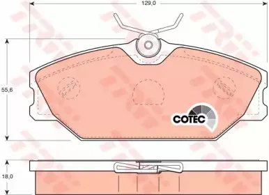 GDB1405 TRW Комплект тормозных колодок, дисковый тормоз