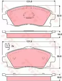 GDB1411 TRW Комплект тормозных колодок, дисковый тормоз